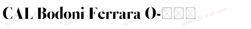 CAL Bodoni Ferrara O字体转换